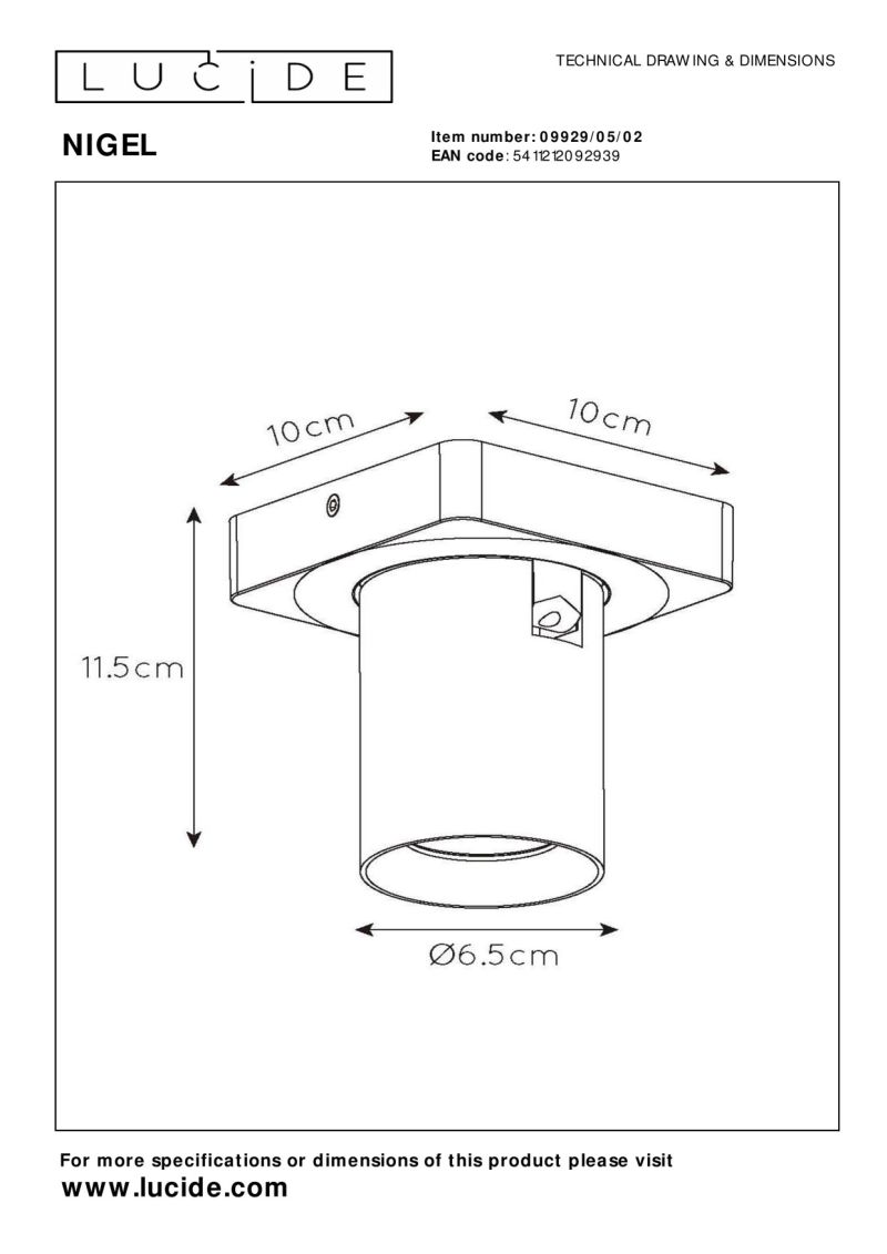 Lucide NIGEL - Stropné bodové svietidlo - LED tlmené až teplé - GU10 - 1x5W 2200K/3000K - Matt Gold / Mosadz